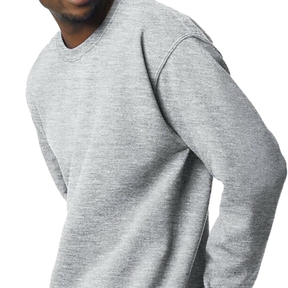 Gildan Heavy Blend Fleece Crewneck Sweatshirt Gray XL or S Menβs Pullover NWOT - Picture 5 of 5